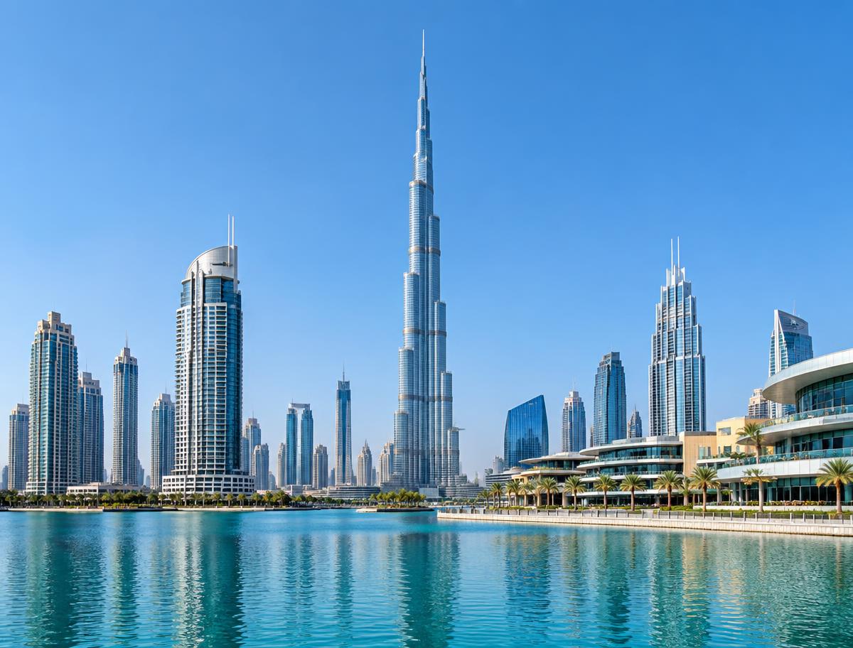 View of Dubai's skyline and waterfront